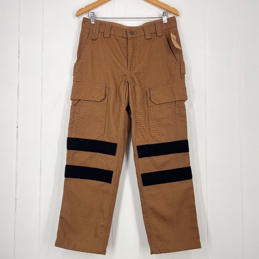 Duluth Fire Hose Trim Fit Cargo Work Pant Size 30x30 (inseam 28.5") * velcro add